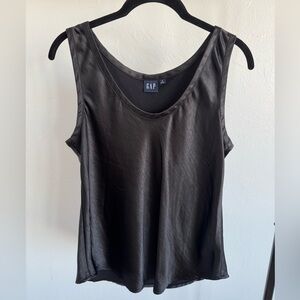 GAP - Black Satin Scoop-neck Tank Top
